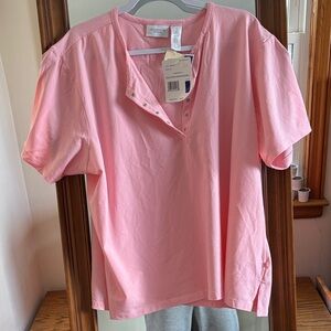 Lands' End Women's Pink Short Sleeve Top 3X NWT